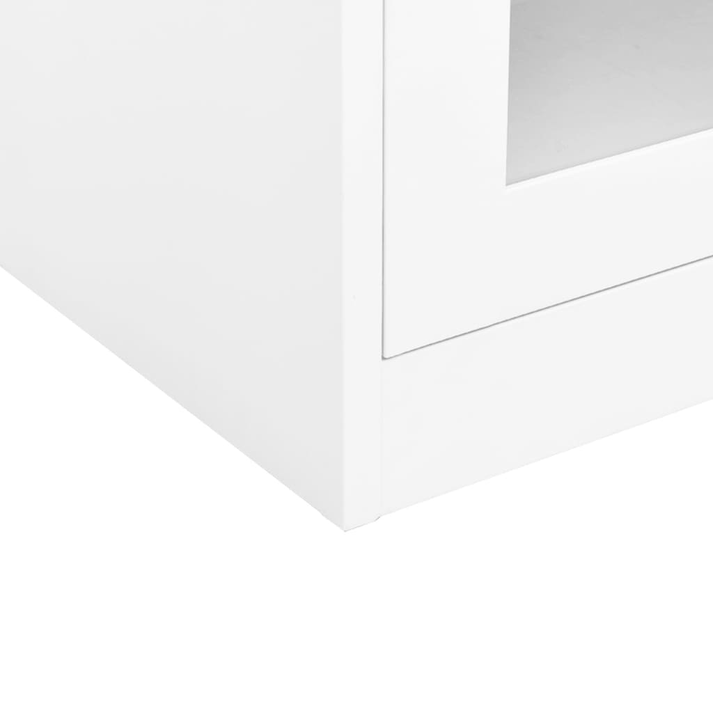 Büroschrank Weiß 90x40x105 cm Stahl