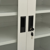 Thumbnail for Büroschrank Hellgrau 90x40x105 cm Stahl
