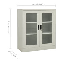 Thumbnail for Büroschrank Hellgrau 90x40x105 cm Stahl