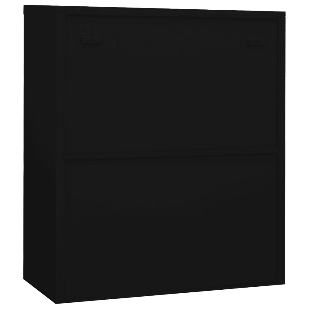 Büroschrank Schwarz 90x40x105 cm Stahl