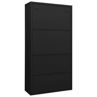 Thumbnail for Büroschrank Schwarz 90x40x180 cm Stahl