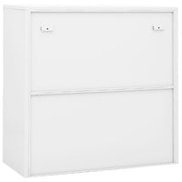 Thumbnail for Büroschrank mit Schiebetür Weiß 90x40x90 cm Stahl