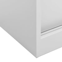 Thumbnail for Büroschrank mit Schiebetür Hellgrau 90x40x90 cm Stahl