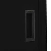 Thumbnail for Büroschrank mit Schiebetür Schwarz 90x40x180 cm Stahl