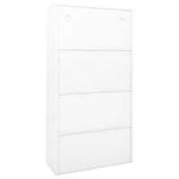 Thumbnail for Büroschrank mit Schiebetüren Weiß 90x40x180 cm Stahl