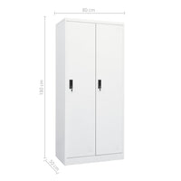 Thumbnail for Kleiderschrank Weiß 80x50x180 cm Stahl