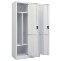 Thumbnail for Kleiderschrank Hellgrau 80x50x180 cm Stahl