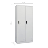 Thumbnail for Kleiderschrank Hellgrau 80x50x180 cm Stahl