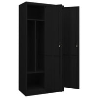 Thumbnail for Kleiderschrank Schwarz 80x50x180 cm Stahl