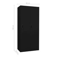 Thumbnail for Kleiderschrank Schwarz 80x50x180 cm Stahl