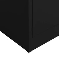 Thumbnail for Schließfachschrank Schwarz 90x40x180 cm Stahl