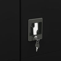 Thumbnail for Schließfachschrank Schwarz 90x40x180 cm Stahl