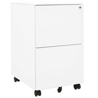 Thumbnail for Aktenschrank mit Rollen Weiß 39x45x67 cm Stahl