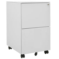 Thumbnail for Aktenschrank mit Rollen Hellgrau 39x45x67 cm Stahl