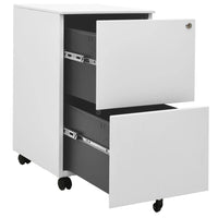 Thumbnail for Aktenschrank mit Rollen Hellgrau 39x45x67 cm Stahl