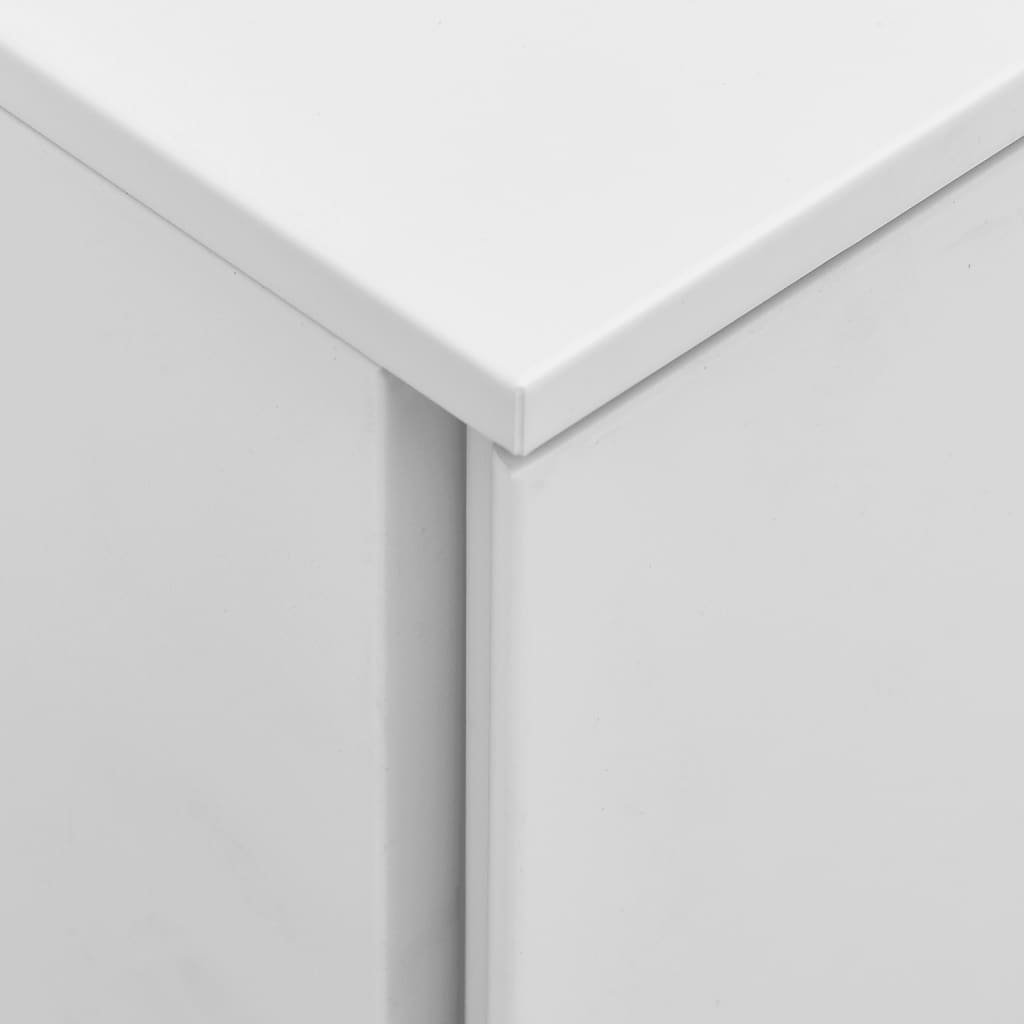 Aktenschrank mit Rollen Hellgrau 39x45x67 cm Stahl