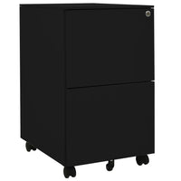 Thumbnail for Aktenschrank mit Rollen Schwarz 39x45x67 cm Stahl