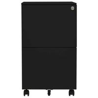Thumbnail for Aktenschrank mit Rollen Schwarz 39x45x67 cm Stahl
