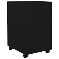 Thumbnail for Aktenschrank mit Rollen Schwarz 39x45x67 cm Stahl