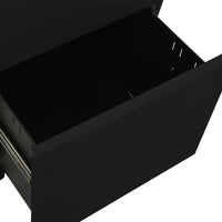 Thumbnail for Aktenschrank mit Rollen Schwarz 39x45x67 cm Stahl