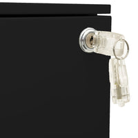 Thumbnail for Aktenschrank mit Rollen Schwarz 39x45x67 cm Stahl