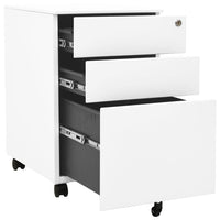Thumbnail for Aktenschrank mit Rollen Weiß 39x45x60 cm Stahl