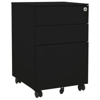 Thumbnail for Aktenschrank mit Rollen Schwarz 39x45x60 cm Stahl