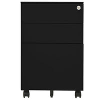 Thumbnail for Aktenschrank mit Rollen Schwarz 39x45x60 cm Stahl