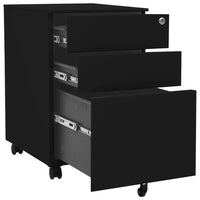Thumbnail for Aktenschrank mit Rollen Schwarz 39x45x60 cm Stahl