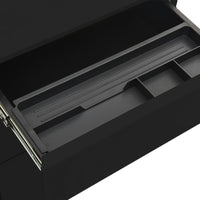 Thumbnail for Aktenschrank mit Rollen Schwarz 39x45x60 cm Stahl