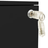 Thumbnail for Aktenschrank mit Rollen Schwarz 39x45x60 cm Stahl