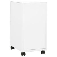 Thumbnail for Aktenschrank mit Rollen Weiß 30x45x59 cm Stahl