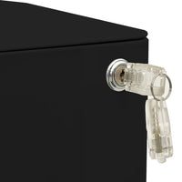 Thumbnail for Aktenschrank mit Rollen Schwarz 30x45x59 cm Stahl