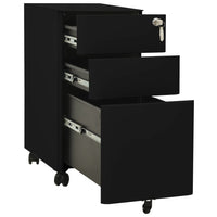 Thumbnail for Aktenschrank mit Rollen Schwarz 30x45x59 cm Stahl