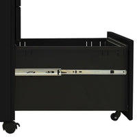 Thumbnail for Aktenschrank mit Rollen Schwarz 30x45x59 cm Stahl