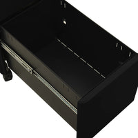 Thumbnail for Aktenschrank mit Rollen Schwarz 30x45x59 cm Stahl
