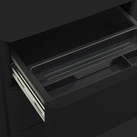 Thumbnail for Aktenschrank mit Rollen Schwarz 30x45x59 cm Stahl