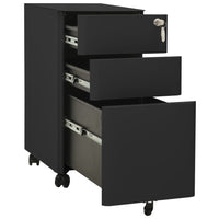 Thumbnail for Aktenschrank mit Rollen Anthrazit 30x45x59 cm Stahl