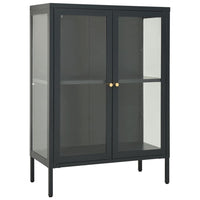 Thumbnail for Sideboard Anthrazit 75x35x105 cm Stahl und Glas