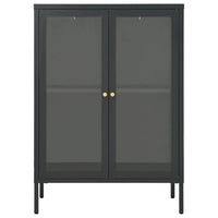 Thumbnail for Sideboard Anthrazit 75x35x105 cm Stahl und Glas