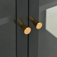 Thumbnail for Sideboard Anthrazit 75x35x105 cm Stahl und Glas
