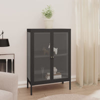 Thumbnail for Sideboard Anthrazit 75x35x105 cm Stahl und Glas