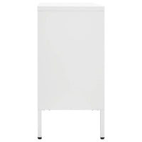 Thumbnail for Sideboard Weiß 105x35x70 cm Stahl und Hartglas