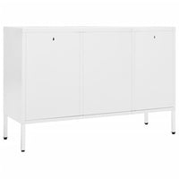 Thumbnail for Sideboard Weiß 105x35x70 cm Stahl und Hartglas