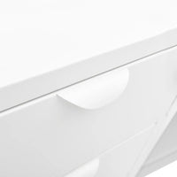 Thumbnail for Sideboard Weiß 105x35x70 cm Stahl und Hartglas