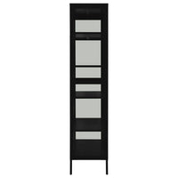 Thumbnail for Vitrine Schwarz 90x40x180 cm Stahl und Gehärtetes Glas