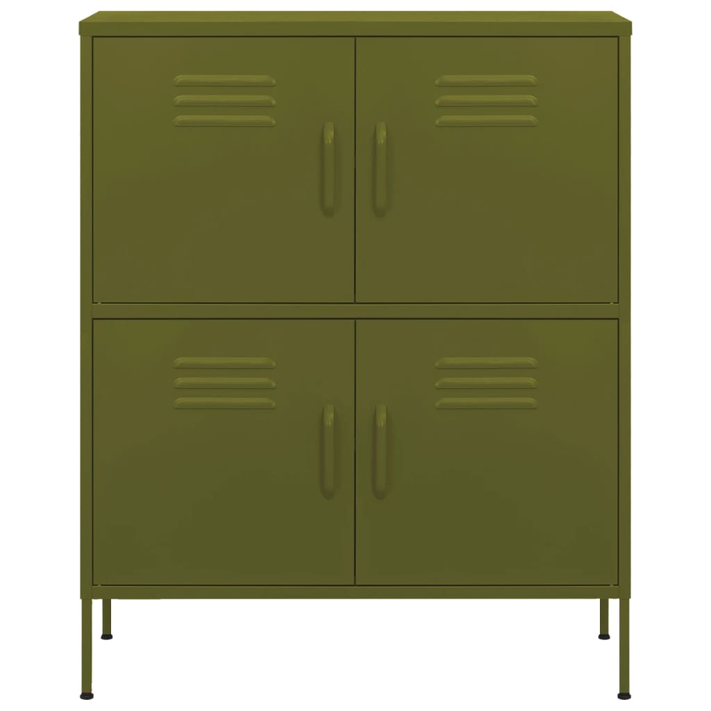 Lagerschrank Olivgrün 80x35x101,5 cm Stahl
