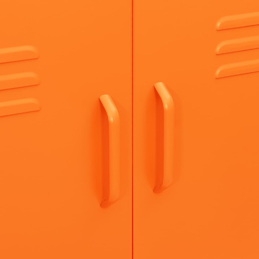 Lagerschrank Orange 80x35x101,5 cm Stahl