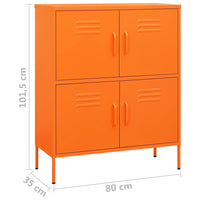 Thumbnail for Lagerschrank Orange 80x35x101,5 cm Stahl