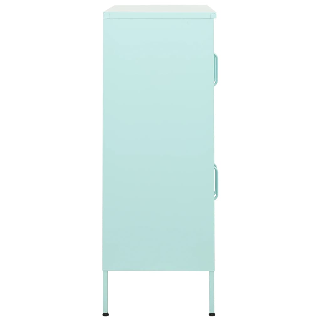 Lagerschrank Minzgrün 80x35x101,5 cm Stahl